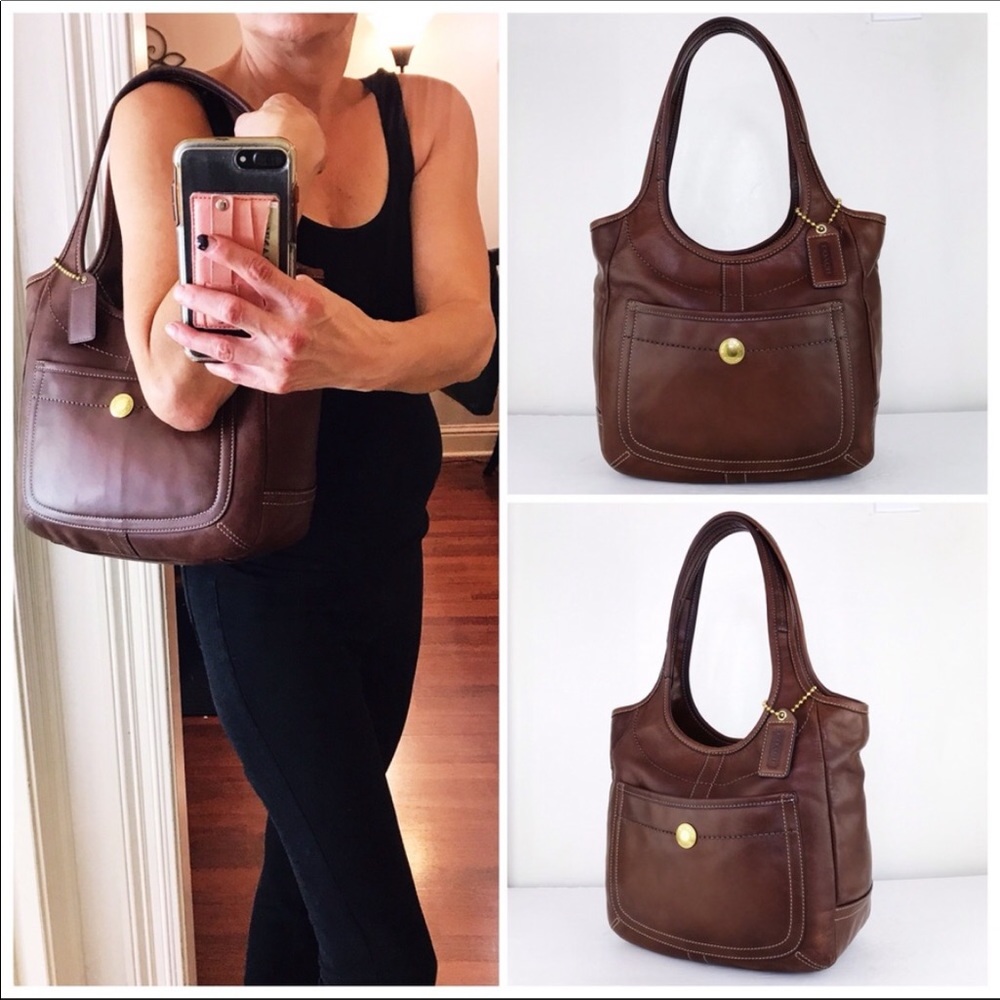 Coach Legacy Chestnut Brown Leather Ergo Hobo Bag